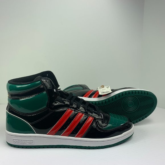 {FX7874} adidas Top Ten Black Green Red Patent *NEW*